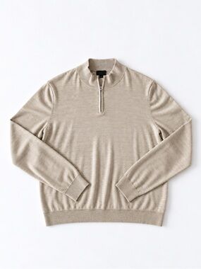 H&M Men's Half-Zip Sweater | Men’s large | Tan | New w/ tags